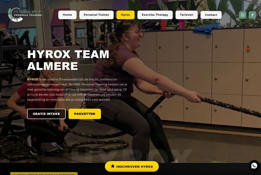 HYROX MBE Training website