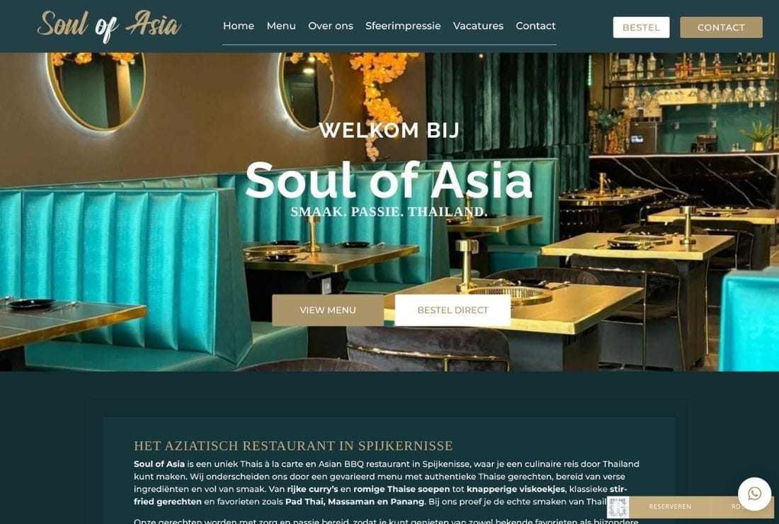 Soul of Asia - website laten maken