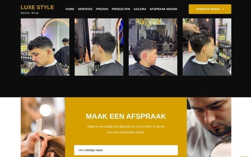 Luxe Style Barber website