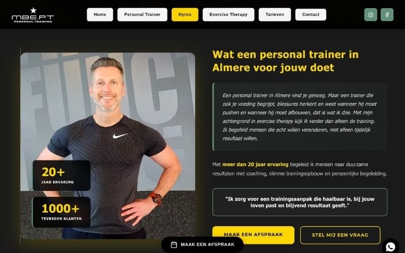 MBE website voorbeeld 1