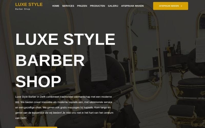 Website laten maken kapper barbershop
