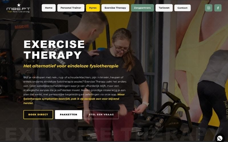 MBE Personal Training website