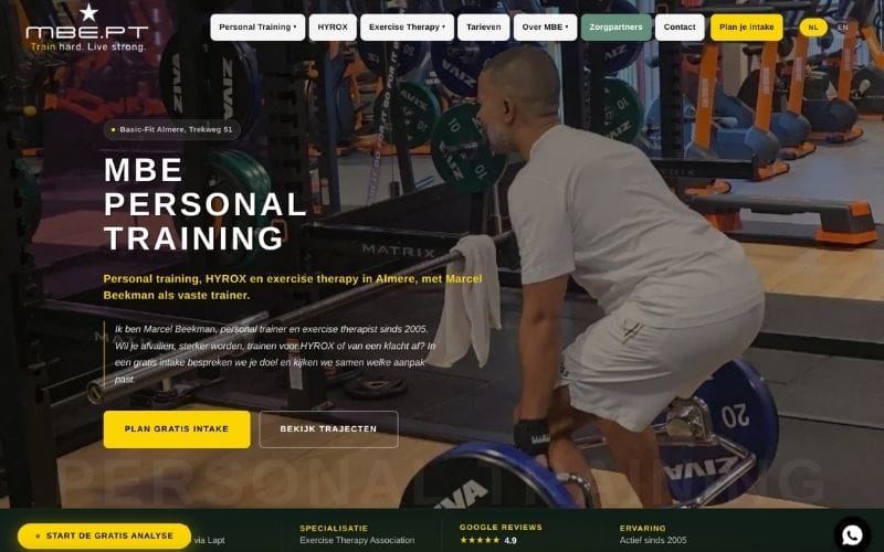 Website MBE Personal Training